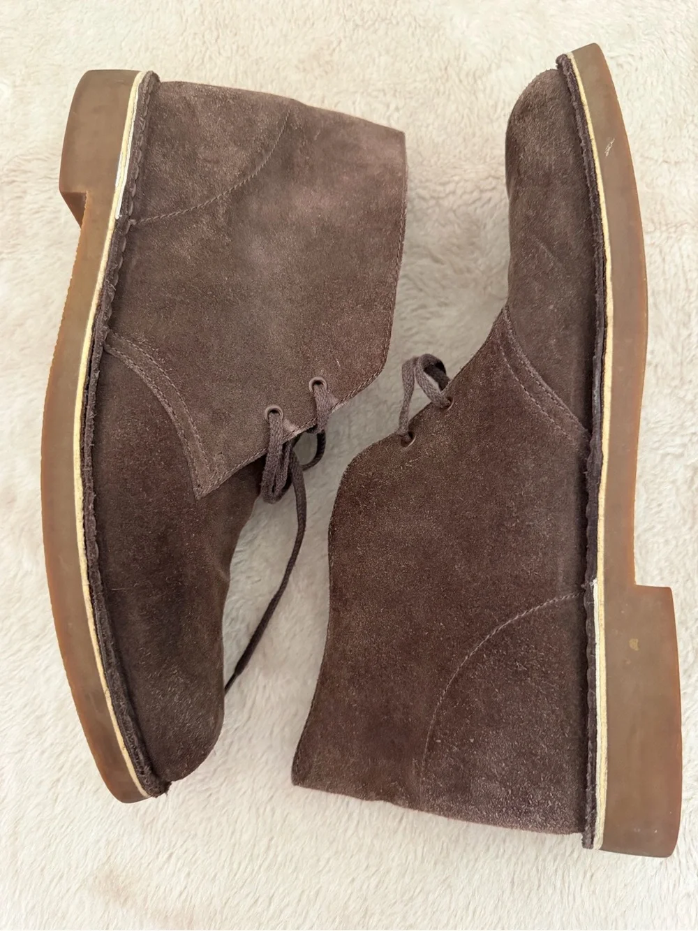 Clarks Men’s Bushacre 2 Brown Suede Leather Chukka Boots Size 11.5